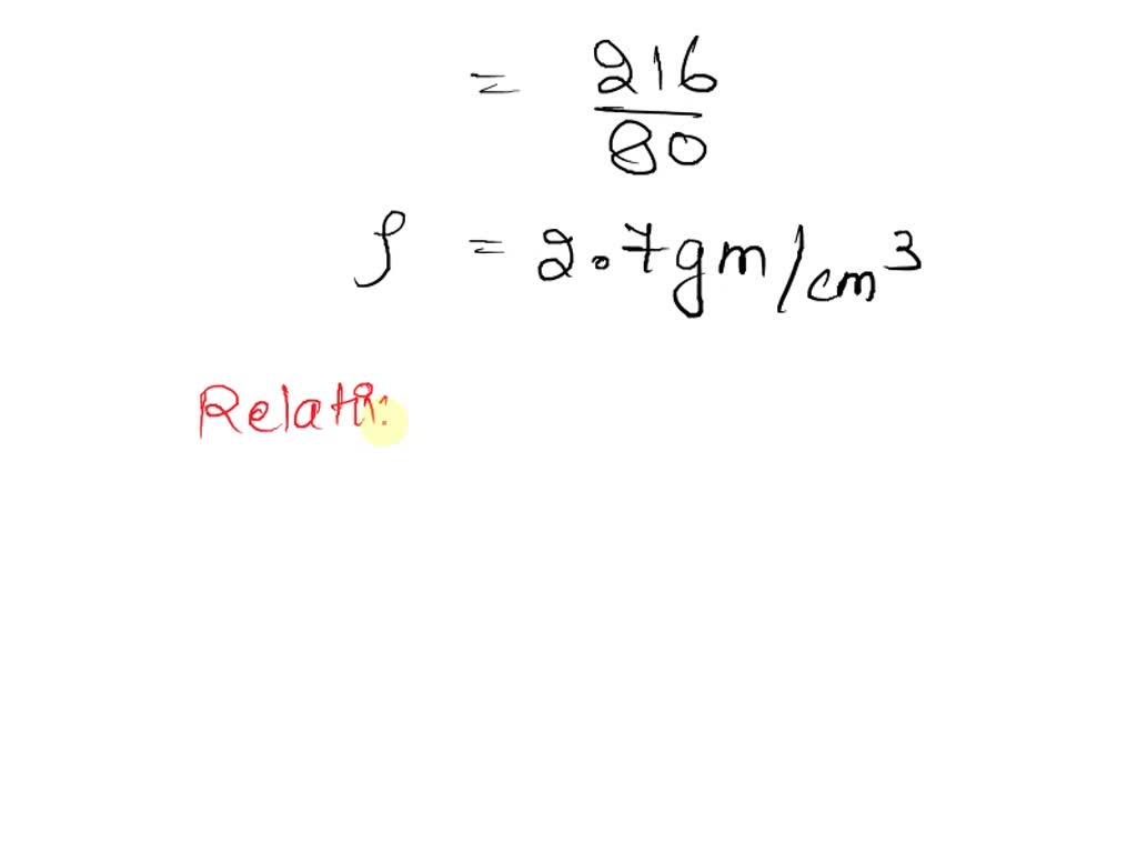 find the relative density of copper block of mass 216 grams and the