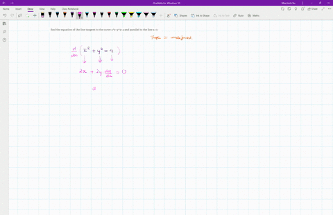 find-the-equation-of-the-line-tangent-to-the-curve-x2y24-and-parallel-to-the-line-x3