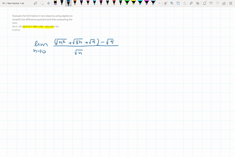 evaluate-the-limit-below-in-two-steps-by-using-algebra-to-simplify-the-difference-quotient-and-then-evaluating-the-limit-lim-h-0-h2-8h-5-5h-lim-h0-76914