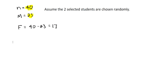 there-are-40-students-in-a-class-with-23-male-students-what-is-the-probability-that-two-selected-students-are-female-73908