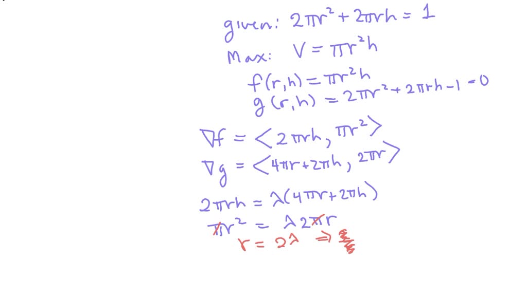 Solved a manufacturer wants to make a cylindrical package radius r