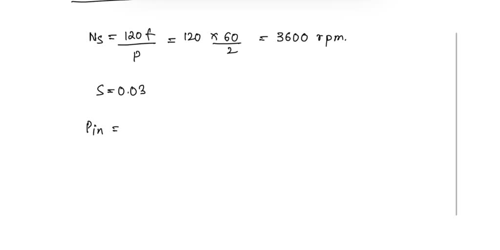 SOLVED A 3phase, 2300 V, 60 Hz, 12pole, Yconnected synchronous