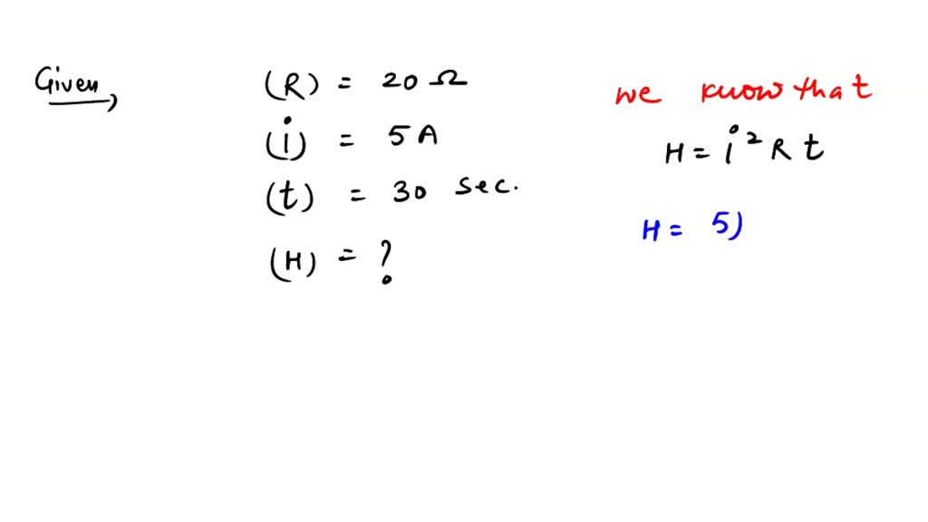 SOLVED An electric iron of resistance 20 Ω takes a current of 5 A