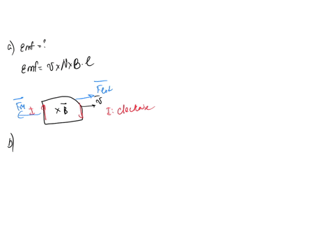 the-rectangular-loop-of-n-turns-shown-below-moves-to-the-right-with-constant-velocity-v-while-leaving-the-poles-of-a-large-electromagnet-which-produces-the-b-field-shown_-b-x-x-x-x-assuming-54366