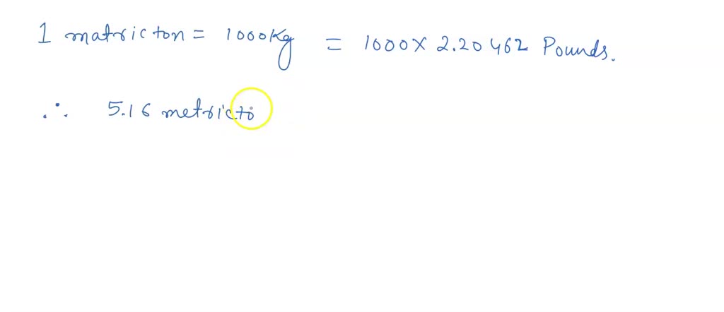 Metric hotsell ton pounds