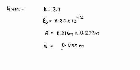 a-capacitor-is-made-by-taking-two-sheets-of-aluminum-foil-each-0022-mm-thick-and-placing-between-them-a-sheet-of-paper-which-comes-from-a-ream-of-500-sheets-the-ream-being-55-cm-thick-with-s-13452