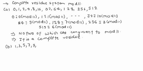 which-of-the-following-are-complete-residue-systems-modulo-i-a-0-1-2-4-8-1632-64-128-256-512-b-135-7-9-11-13-15-17-19-21-c-2468-10-12-14-16-18-20-22-d-5-4-3-2-1012345_-76684