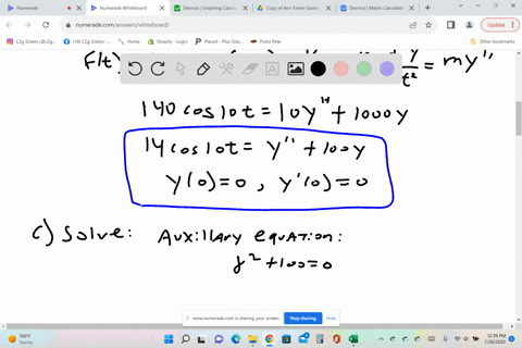 1-point-10-kilogram-object-suspended-from-the-end-vertically-hanging-spring-stretches-the-spring-98-centimeters_-at-time-0the-resulting-mass-spring-system-is-disturbed-from-its-rest-state-by-18481