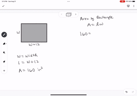 the-length-of-a-rectangle-is-12-inches-longer-than-its-width-if-the-area-of-the-rectangle-is-160-square-inches-what-are-its-dimensions-do-not-forget-your-units-in-your-answer-51387