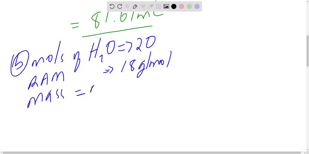 Two moles of methanol (CH3OH, molar mass = 32 g/mol and density = 0.79 ...