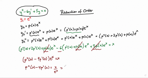 the-indicated-function-y1x-is-a-solution-of-the-associated-homogeneous-equation-use-the-method-of-reduction-of-order-to-find-a-second-solution-y2xof-the-homogeneous-equation-and-a-particular-74006