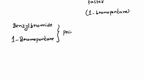 why-might-benzyl-bromide-precipitate-faster-than-1-bromopentane-in-sn2-reactions-with-nai-benzyl-bromide-is-more-hindered-so-i-suppose-it-to-precipitate-later-54907