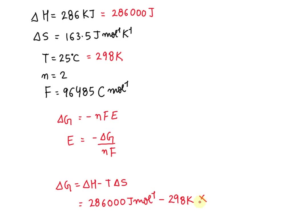 SOLVED: Electrochemical water splitting to H2 and O2 (H2O -> H2(g) + 1 ...