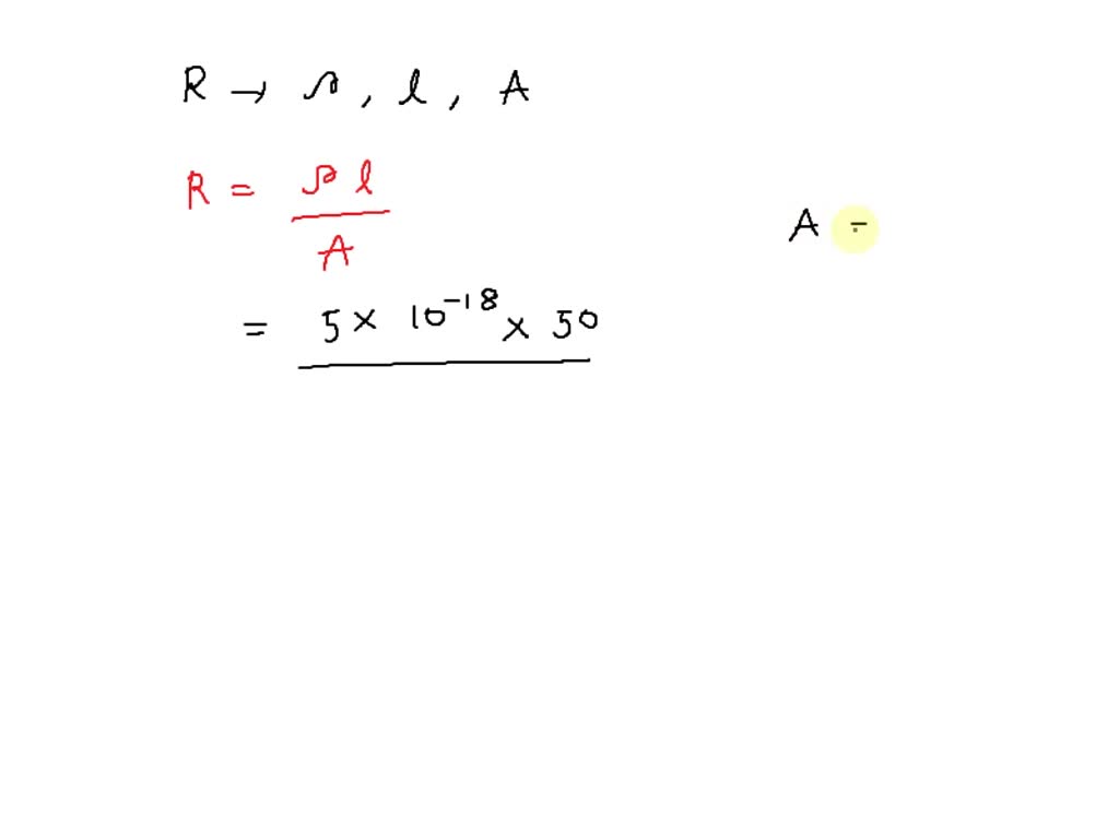 SOLVED Calculate the resistance of a 50m length of wire with a cross