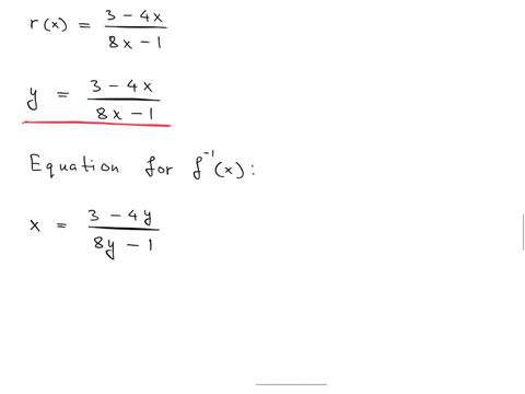 precalculus-4-consider-the-one-to-one-function-rxfrac3-4-x8-x-1-find-its-inverse-function