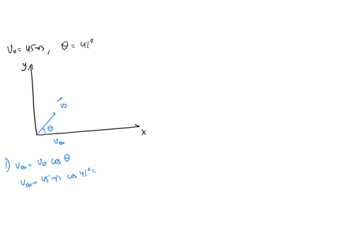 during-a-baseball-game-a-baseball-is-struck-at-ground-level-by-a-batter-the-ball-leaves-the-baseball-bat-with-an-initial-speed-v0-45-ms-at-an-angle-41-above-horizontal-let-the-origin-of-the-55639