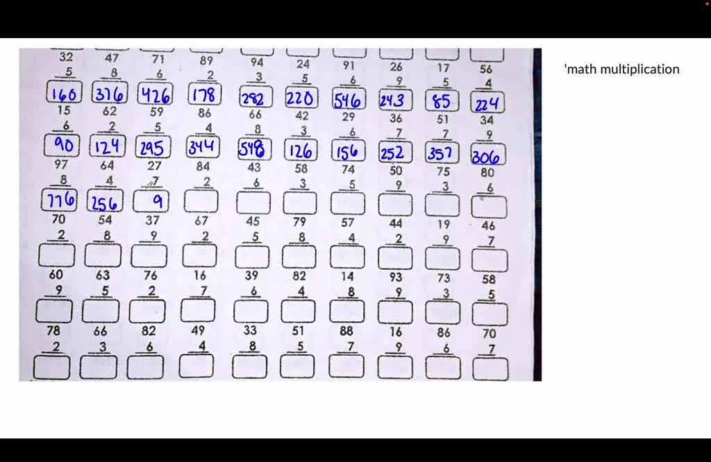 SOLVED: Multiplication Window Card MATH WINDOW CARD MULTIPLICATION M2 ...