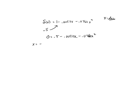 according-to-recent-data-the-survival-function-for-life-after-64-is-approximately-given-by-sx1-0052-00762-where-x-is-measured-in-decadesthis-function-gives-the-probability-that-an-individual-89757