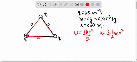 89-problem-9-consider-the-arrangement-of-three-small-charged-spheres-cach-of-mass-6-g-shown-in-the-figure-the-spheres-have-equal-charges-of-25-nc-and-are-positioned-on-the-vertices-of-an-equ-34875