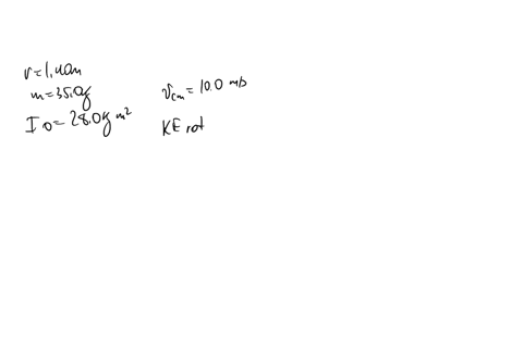 a-wheel-of-radius-140-m-and-mass-350-kg-is-rolling-on-a-leveled-ground-without-slipping-its-moment-of-inertia-about-the-axis-through-its-center-is-280-kgm2-the-wheel-ie-its-center-of-mass-mo-35934