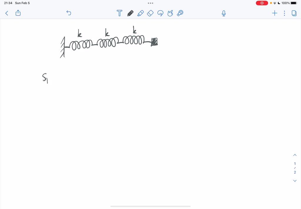 SOLVED Three identical springs each have the same spring constant k