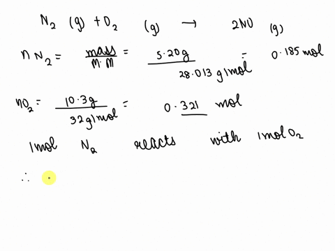 for-the-following-reaction-520-grams-of-nitrogen-gas-are-allowed-to-react-with-103-grams-of-oxygen-gas-nitrogeng-oxygeng-nitrogen-monoxideg-what-is-the-maximum-mass-of-nitrogen-monoxide-that-60793