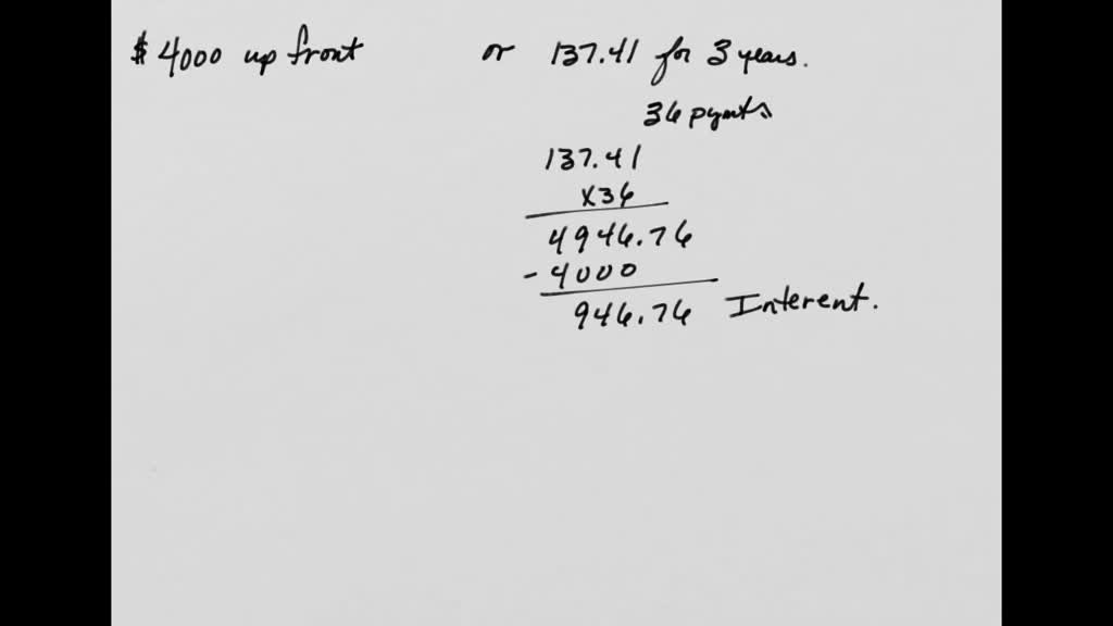 Your child's orthodontist offers you two alternative payment plans. The