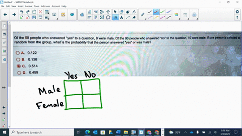 of-the-58-people-who-answered-yes-question-cre-male-of-the-90-people-who-answered-random-from-the-group-whal-is-the-probability-that-the-person-answered-yes-male-ihe-queston-were-mala-if-ona-45146