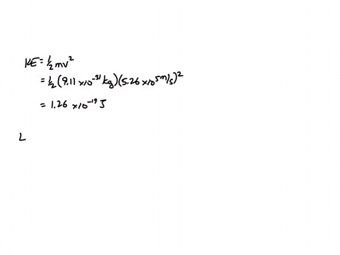 in-a-photoelectric-effect-experiment-light-shining-on-a-metal-surface-having-306-x-10-19-j-produces-photoelectrons-having-a-velocity-of-526-x-105-ms-what-is-the-wavelength-of-the-light-used-the-mass-o