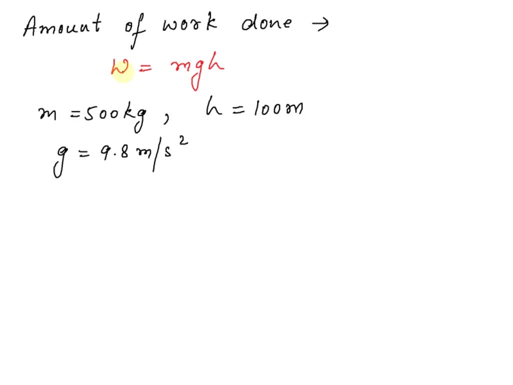 SOLVED: A crane lifts a 500-kg load to a height of 100m. Calculate the ...