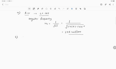 an-l-r-c-series-circuit-has-l-0450-h-c-250-times-10-5-mathrmf-and-resistance-r-a-what-is-the-angular-44666