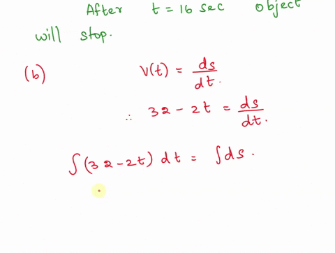 an-objects-velocity-after-t-seconds-is-vt-32-2t-feet-per-second-a-how-many-seconds-does-it-take-for-the-object-to-0-come-to-a-stop-velocity-seconds-b-how-far-does-the-car-travel-during-that-27324