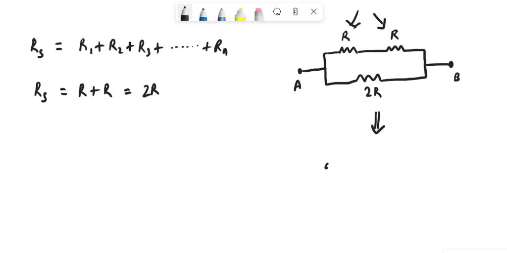 SOLVED: If two equal-resistance R resistors are connected in series and ...