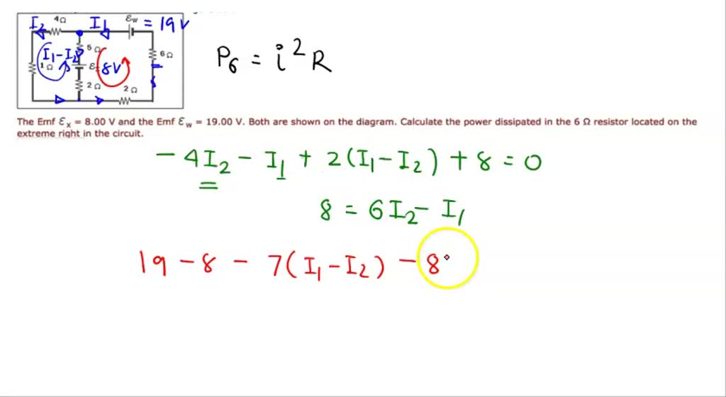 SOLVED double loop circuit is shown in the figure below T 2 0 The Emf