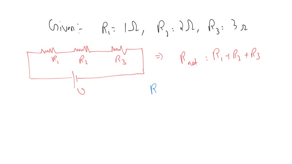 SOLVED "Three resistors 1 ?, 2 ? and 3 ? are connected in series. What