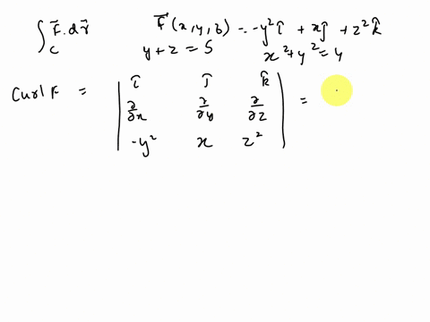 example-1-evaluate-f-dr_-where-fx-y-2-v2i-xj-z2k-and-c-is-the-curve-of-the-intersection-of-the-plane-y-2-5-and-the-cylinder-x2-y2-orient-c-to-be-counterclockwise-when-viewed-from-above-solut-72192