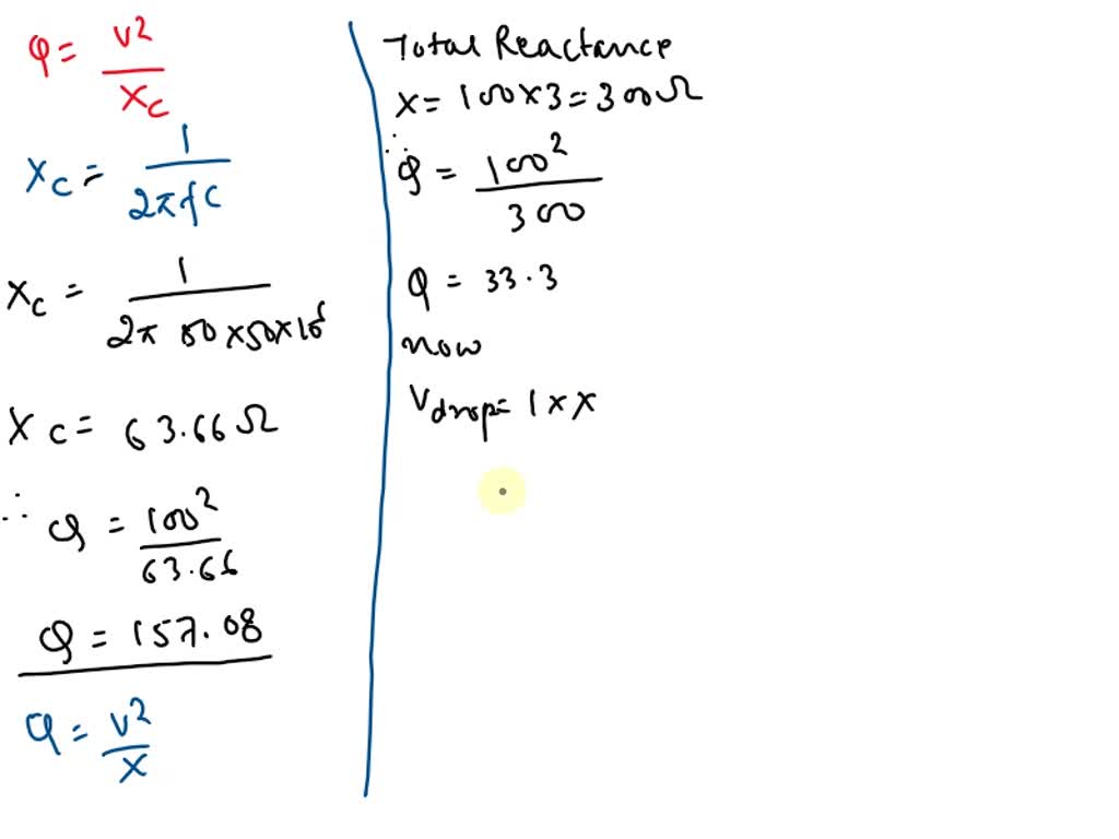 SOLVED 1. A threephase transmission line has a reactance of 100 Ω per