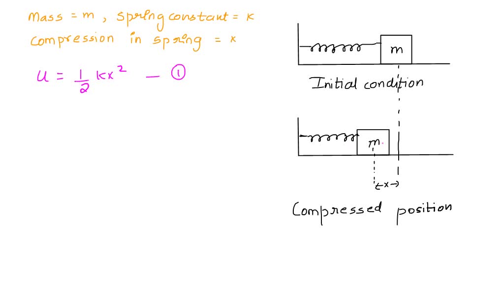 SOLVED A mass m is attached to a massless spring with force constant k. The mass rests on a