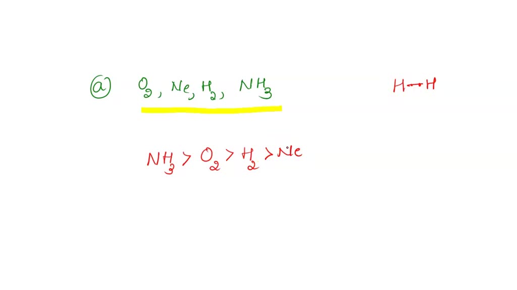 Solved Arrange The Following Substances In Order Of Increasing Strength Of Intermolecular 1124