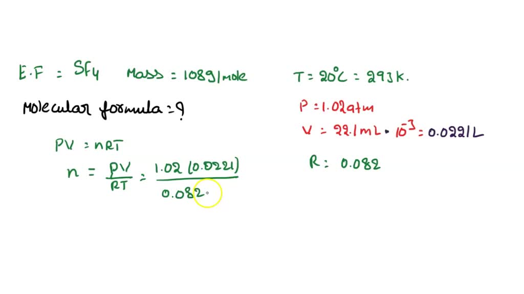 Solved A Compound Has The Empirical Formula Of Sf G Mol At