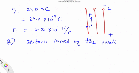 a-charge-of-290-nc-is-placed-in-a-uniform-electric-field-that-is-directed-vertically-upward-and-has-a-magnitude-of-500104-vm-a-what-work-is-done-by-the-electric-force-when-the-charge-moves-a-88174