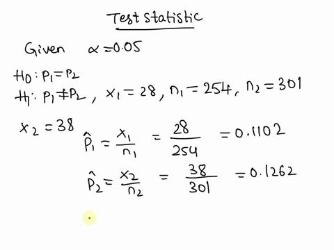 conduct-the-following-test-at-the-005-level-of-significance-by-determining-a-the-null-and-alternative-hypotheses-b-the-test-statistic-and-c-the-critical-value-assume-that-the-samples-were-ob-08399