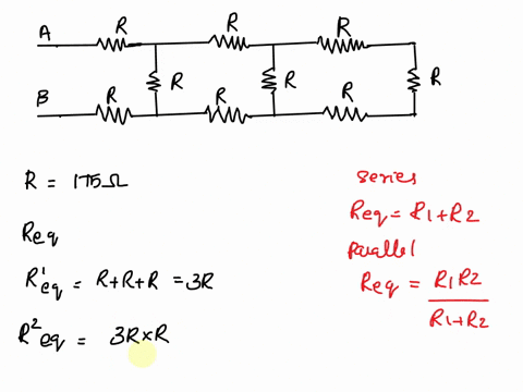 the-resistors-in-the-circuit-have-the-same-value-of-r175-q-as-shown-in-below-show-complete-solution-r-aow-r-r-bow-a-determine-the-equivalent-resistance-req-between-points-and-bof-the-circuit-37782