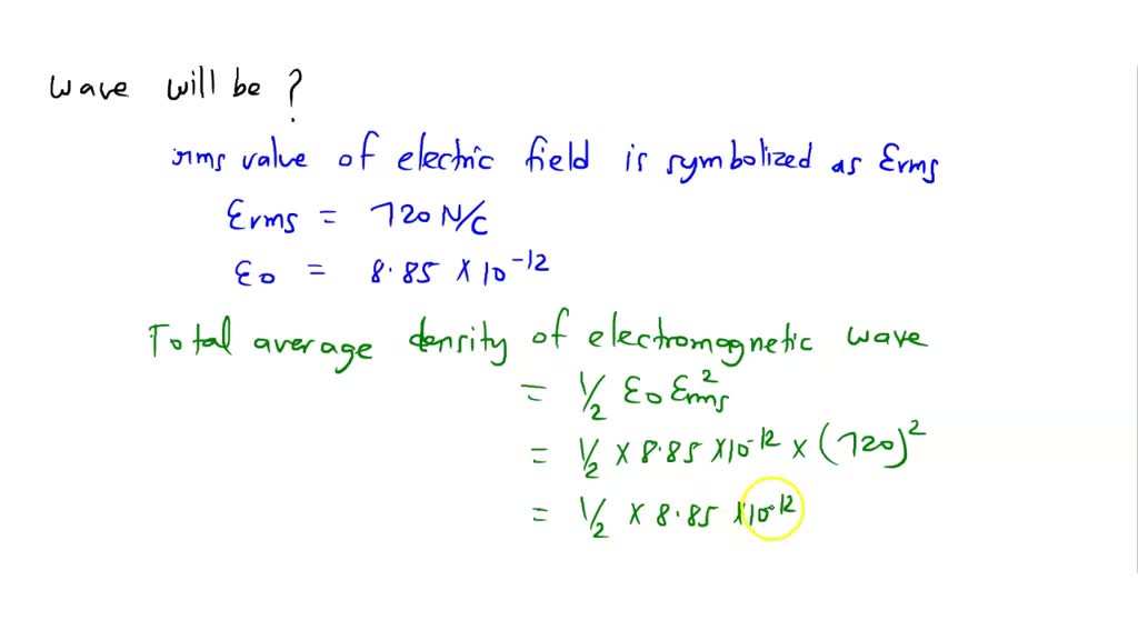 SOLVED: The rms value of the electric field of the light coming from ...