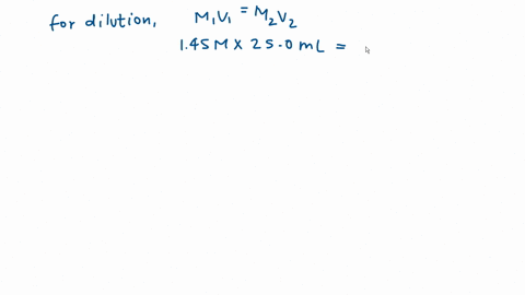 to-what-volume-in-ml-would-you-need-to-dilute-250-ml-of-a-145-m-solution-of-kcl-to-make-a-00695-m-solution-of-kcl