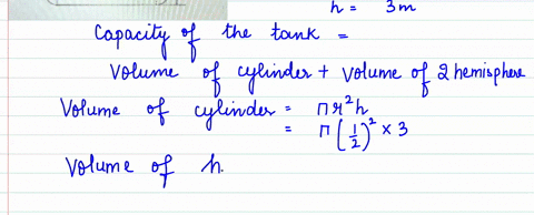 a-fuel-tank-is-f-the-form-of-a-central-cylindrical-part-3-m-long-and-diameter-0-m-with-a-hemispherical-section-surmounted-at-each-end-as-shown-below-determine-the-maximum-capacity-of-the-con-64072