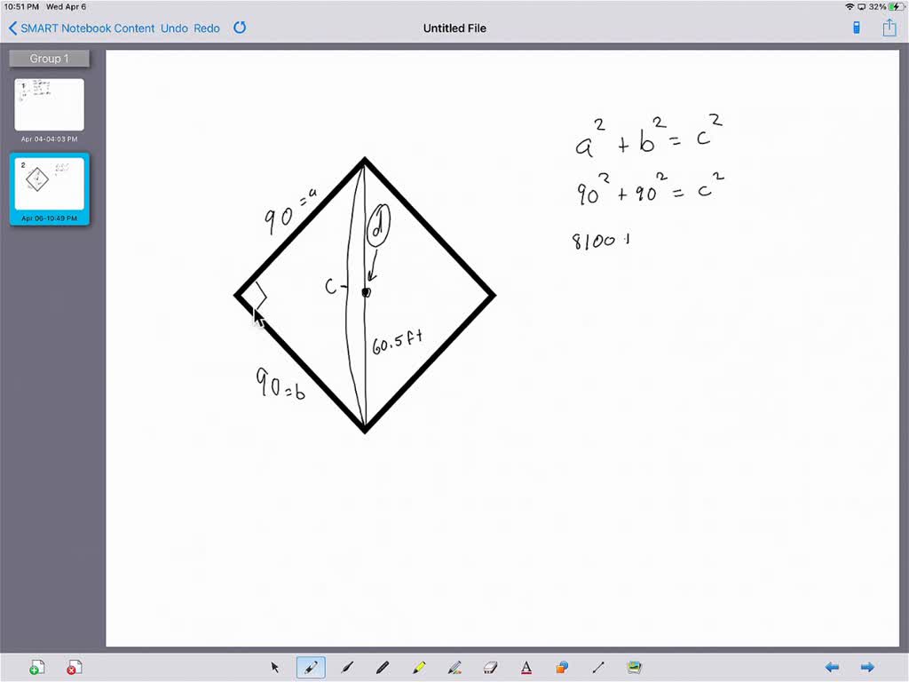 SOLVED The bases on a baseball field are 90 feet apart. The pitcher’s mound is between second