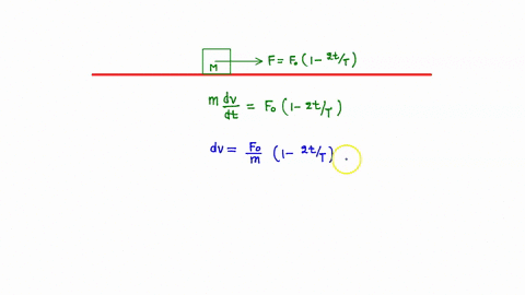 at-t-0-an-object-of-mass-m-is-at-rest-at-x-0-on-a-horizontalfrictionless-surface-a-horizontal-force-fx-f01-2tt-which-decreases-from-t-0-to-t-t-is-exerted-on-the-object-find-an-expression-for-22161