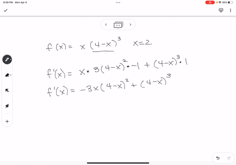 find-x-and-find-the-equation-of-the-line-tangent-to-the-graph-of-f-at-the-indicated-value-of-x-fxx4-x3x2-fx-08973