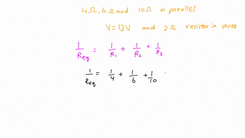 three-resistors-having-resistances-of-40-60-and-100-are-connected-in-parallel-if-the-combination-is-connected-in-series-with-an-ideal-12-v-battery-and-a-20-resistor-what-is-the-current-throu-20201